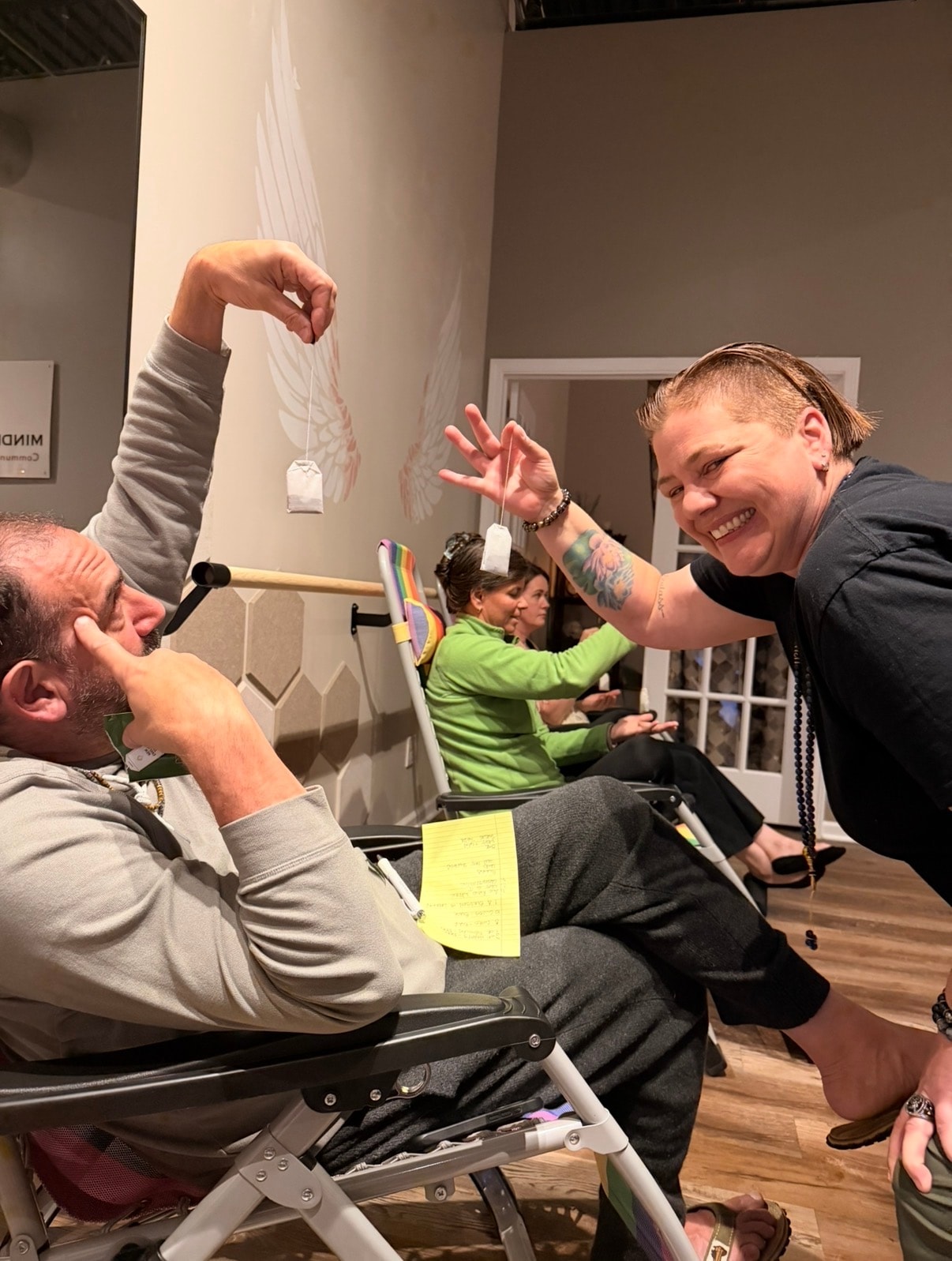 Healing session in progress at a Mindful Way Studio event