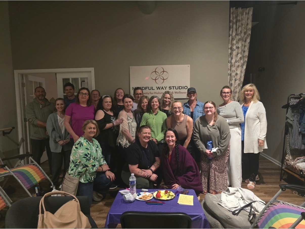 Workshop group gathered together at Mindful Way Studio
