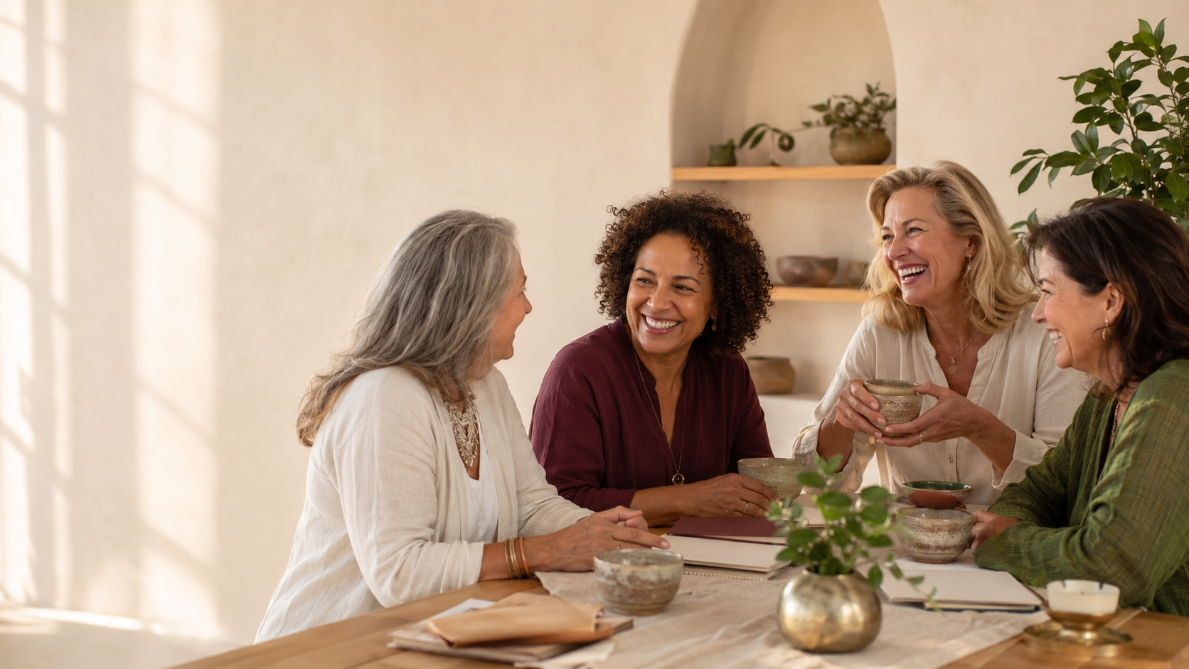 Women gathered for a financial wellness event at Mindful Way Studio in Mokena, Illinois